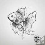 Tattoo sketch goldfish, ink illustration for… – tattoo sketch (№1756584175_0, 30.08.2025 20:02) — tattoovalue.net