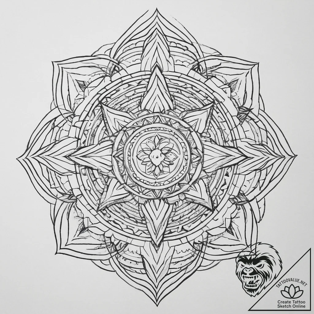 Tattoo sketch fine line of a man's face, conc... - tattoo sketch (№1756584374_0, 30.08.2025 20:06) — tattoovalue.net