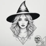 Tattoo sketch witch tattoo, concept art for t… – tattoo sketch (№1756585171_0, 30.08.2025 20:19) — tattoovalue.net