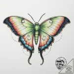 Tattoo sketch luna moth, tattoo sketch design… – tattoo sketch (№1756586364_0, 30.08.2025 20:39) — tattoovalue.net
