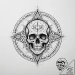 Tattoo sketch череп с воздухом, tattoo drawin… – tattoo sketch (№1756587969_0, 30.08.2025 21:06) — tattoovalue.net