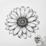 Tattoo sketch daisy – tattoo sketch (№1756588169_0, 30.08.2025 21:09) — tattoovalue.net