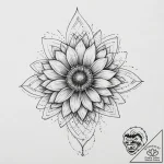 Tattoo sketch cosmos, tattoo flash sheet desi… – tattoo sketch (№1756588962_0, 30.08.2025 21:22) — tattoovalue.net