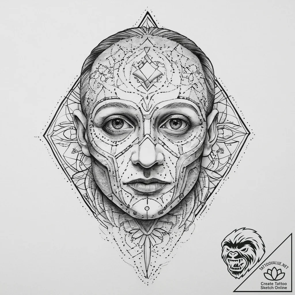 Tattoo sketch the silence of the lambs hannib... - tattoo sketch (№1756589160_0, 30.08.2025 21:26) — tattoovalue.net