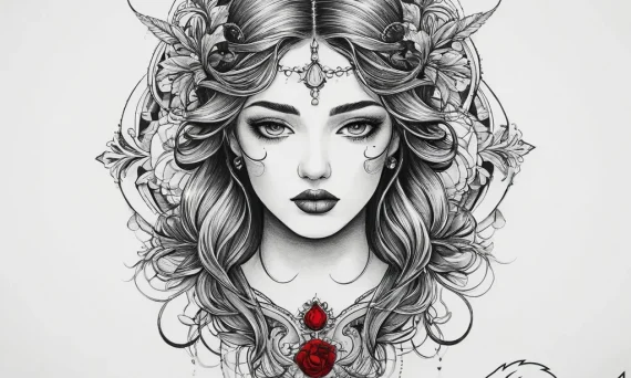 Tattoo sketch mystical self, ink illustration... - tattoo sketch (№1756589957_0, 30.08.2025 21:39) — tattoovalue.net