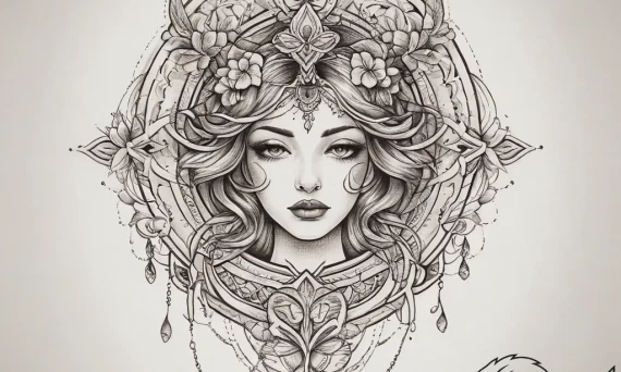 Tattoo sketch blessed being, tattoo drawing o... - tattoo sketch (№1756590552_0, 30.08.2025 21:49) — tattoovalue.net