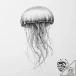 Tattoo sketch jellyfish – tattoo sketch (№1756591358_0, 30.08.2025 22:02) — tattoovalue.net