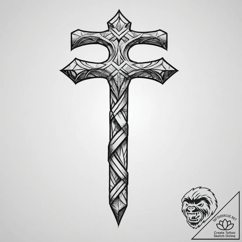 Tattoo sketch узор в виде молота, tattoo sket... - tattoo sketch (№1756592563_0, 30.08.2025 22:22) — tattoovalue.net