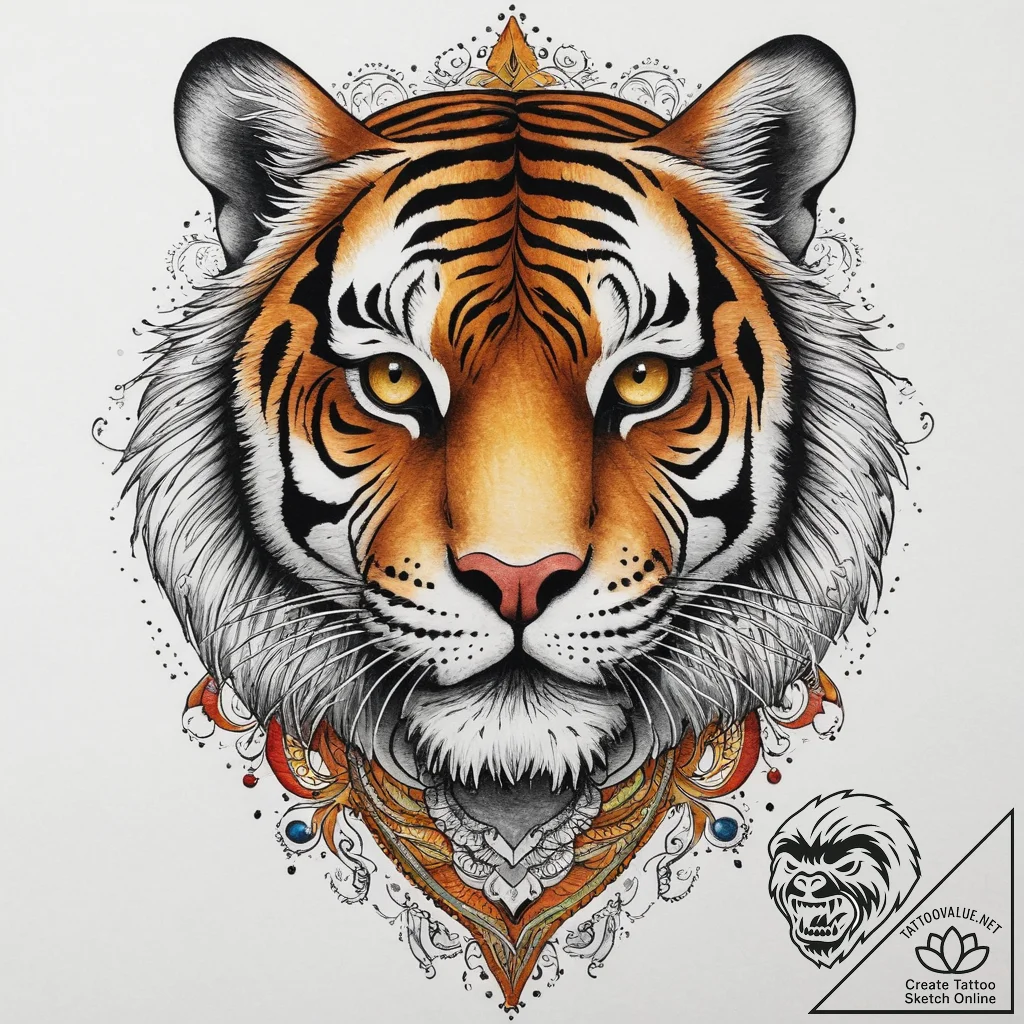 Tattoo sketch tiger's eye, tattoo sketch desi... - tattoo sketch (№1756592764_0, 30.08.2025 22:26) — tattoovalue.net