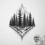 Tattoo sketch forest, concept art for tattoo,… – tattoo sketch (№1756592963_0, 30.08.2025 22:29) — tattoovalue.net
