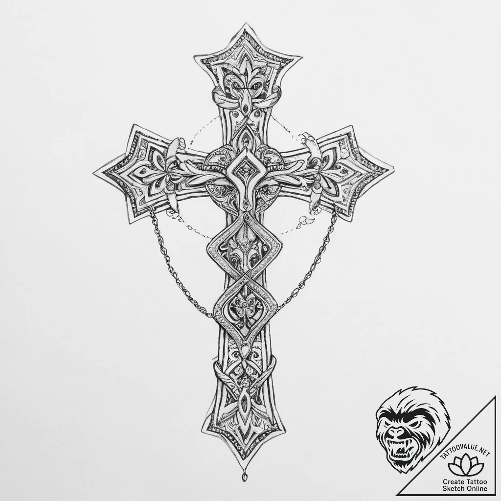 Tattoo sketch ankh with a quote - tattoo sketch (№1756593163_0, 30.08.2025 22:32) — tattoovalue.net