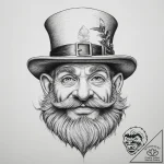 Tattoo sketch leprechaun – tattoo sketch (№1756593769_0, 30.08.2025 22:42) — tattoovalue.net