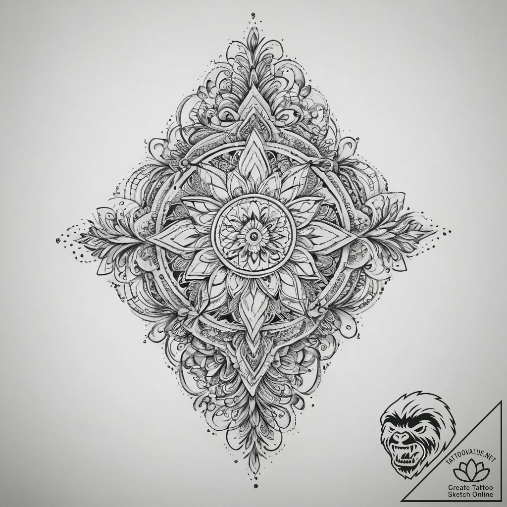 Tattoo sketch cosmic truth, concept art for t... - tattoo sketch (№1756594171_0, 30.08.2025 22:49) — tattoovalue.net
