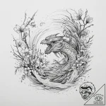 Tattoo sketch swamp sparrow, tattoo line art,… – tattoo sketch (№1756594374_0, 30.08.2025 22:52) — tattoovalue.net
