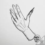 Tattoo sketch hands with a pencil, tattoo fla… – tattoo sketch (№1756595584_0, 30.08.2025 23:13) — tattoovalue.net