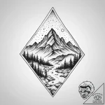 Tattoo sketch mountain, tattoo line art, roug… – tattoo sketch (№1756595989_0, 30.08.2025 23:19) — tattoovalue.net
