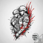 Tattoo sketch soldier’s reunion, tattoo drawi… – tattoo sketch (№1756596798_0, 30.08.2025 23:33) — tattoovalue.net