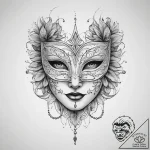 Tattoo sketch masquerade mask tattoo, concept… – tattoo sketch (№1756597002_0, 30.08.2025 23:36) — tattoovalue.net