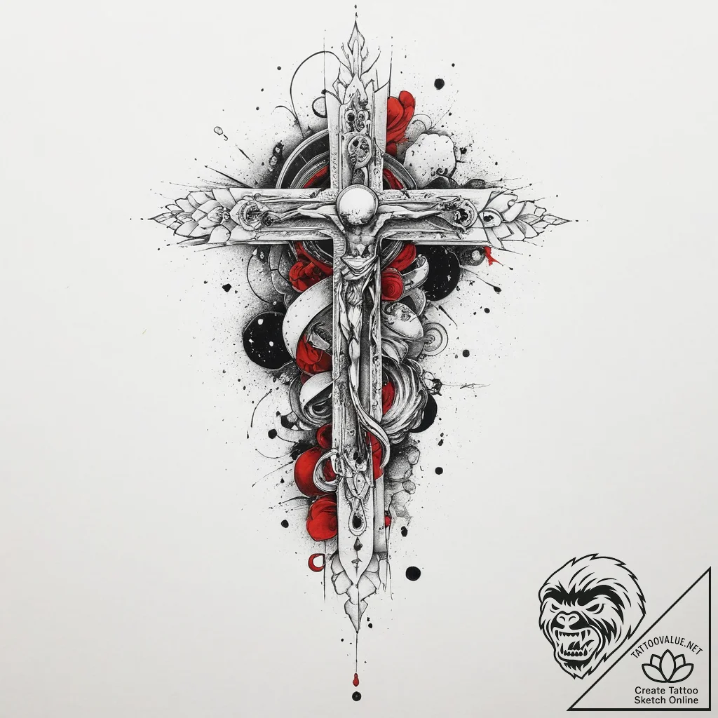 Tattoo sketch cosmic origin, tattoo line art,... - tattoo sketch (№1756597403_0, 30.08.2025 23:43) — tattoovalue.net