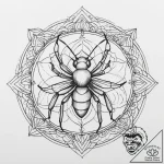 Tattoo sketch queen ant, ink illustration for… – tattoo sketch (№1756598230_0, 30.08.2025 23:57) — tattoovalue.net