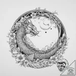 Tattoo sketch telescope with a moon, ink illu… – tattoo sketch (№1756598433_0, 31.08.2025 00:00) — tattoovalue.net