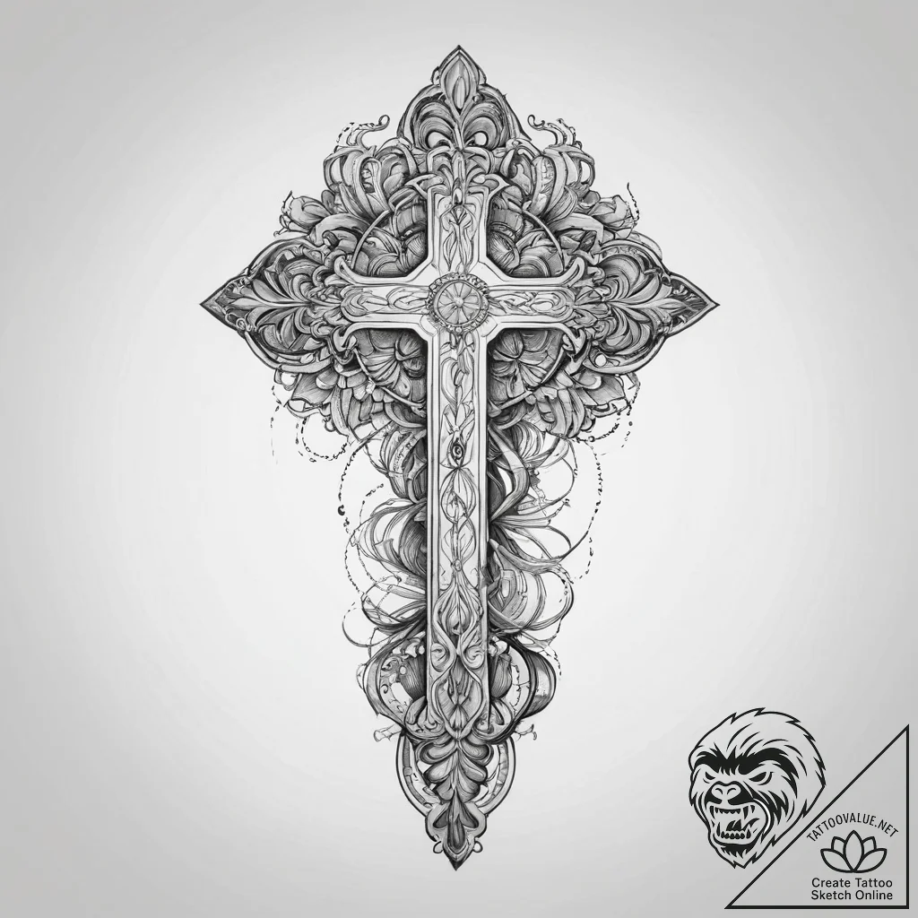 Tattoo sketch gloria lettering, ink illustrat... - tattoo sketch (№1756599038_0, 31.08.2025 00:10) — tattoovalue.net