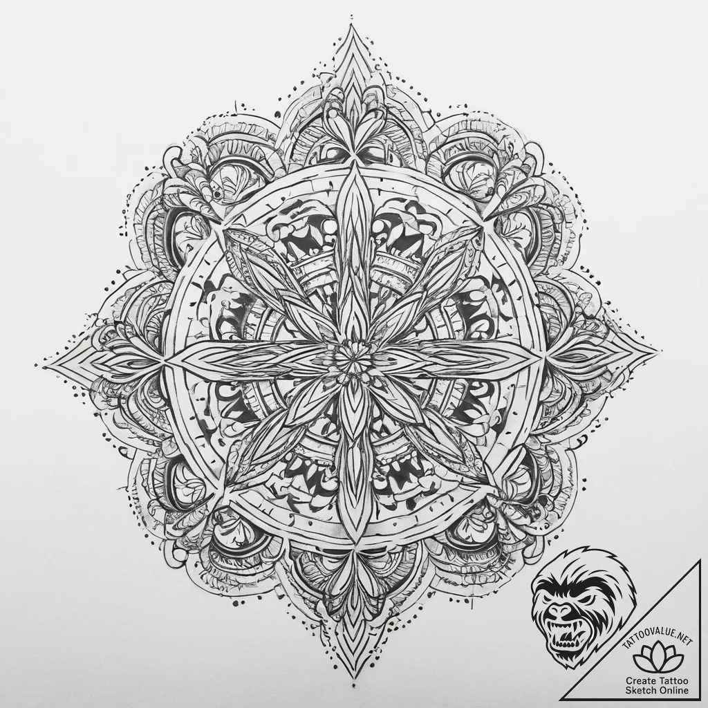 Tattoo sketch geometric memory, artistic tatt... - tattoo sketch (№1756603059_0, 31.08.2025 01:17) — tattoovalue.net