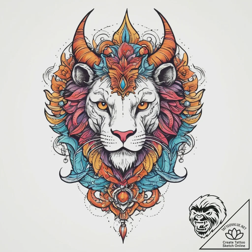 Tattoo sketch химера, concept art for tattoo,... - tattoo sketch (№1756604466_0, 31.08.2025 01:41) — tattoovalue.net