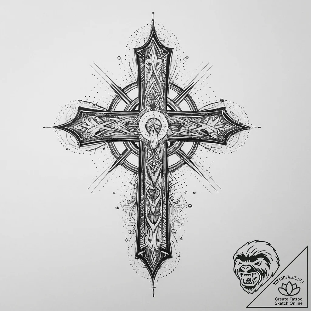 Tattoo sketch cosmic self, concept art for ta... - tattoo sketch (№1756605085_0, 31.08.2025 01:51) — tattoovalue.net