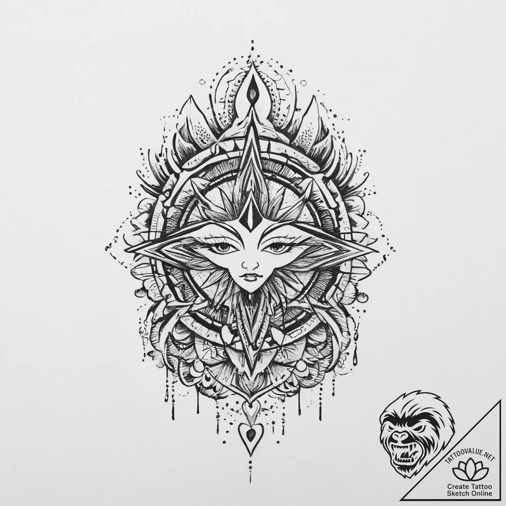 Tattoo sketch water, tattoo flash sheet desig... - tattoo sketch (№1756606094_0, 31.08.2025 02:08) — tattoovalue.net