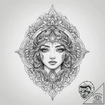 Tattoo sketch spiritual representation, ink i… – tattoo sketch (№1756606295_0, 31.08.2025 02:11) — tattoovalue.net