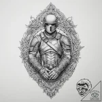 Tattoo sketch soldier with a bracelet, tattoo… – tattoo sketch (№1756607521_0, 31.08.2025 02:32) — tattoovalue.net