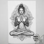 Tattoo sketch yoga mat and a person, tattoo f… – tattoo sketch (№1756607720_0, 31.08.2025 02:35) — tattoovalue.net