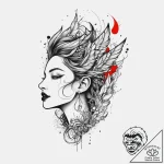 Tattoo sketch siren, tattoo drawing outline,… – tattoo sketch (№1756608329_0, 31.08.2025 02:45) — tattoovalue.net