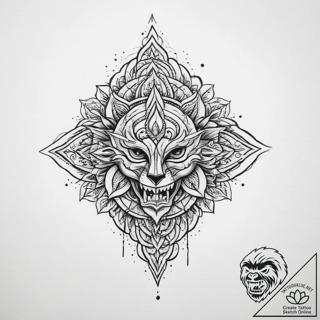 Tattoo sketch end - tattoo sketch (№1756608935_0, 31.08.2025 02:55) — tattoovalue.net