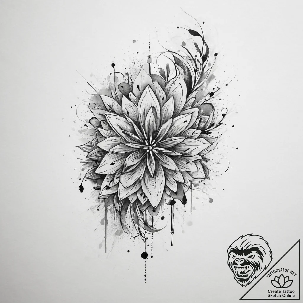 Tattoo sketch authentic, concept art for tatt... - tattoo sketch (№1756611346_0, 31.08.2025 03:35) — tattoovalue.net