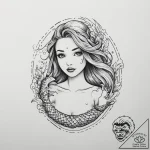 Tattoo sketch mermaid tattoo, tattoo flash sh… – tattoo sketch (№1756612957_0, 31.08.2025 04:02) — tattoovalue.net