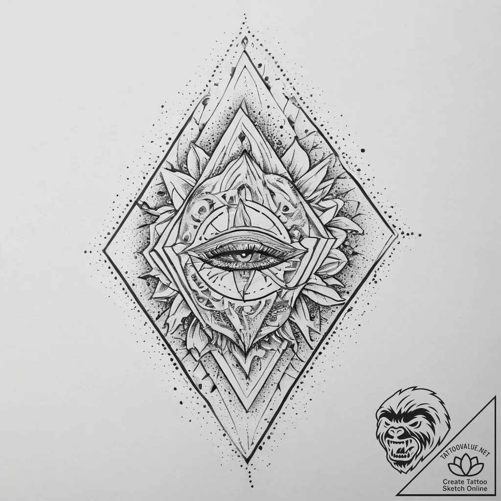 Tattoo sketch divine scene, ink illustration... - tattoo sketch (№1756613966_0, 31.08.2025 04:19) — tattoovalue.net