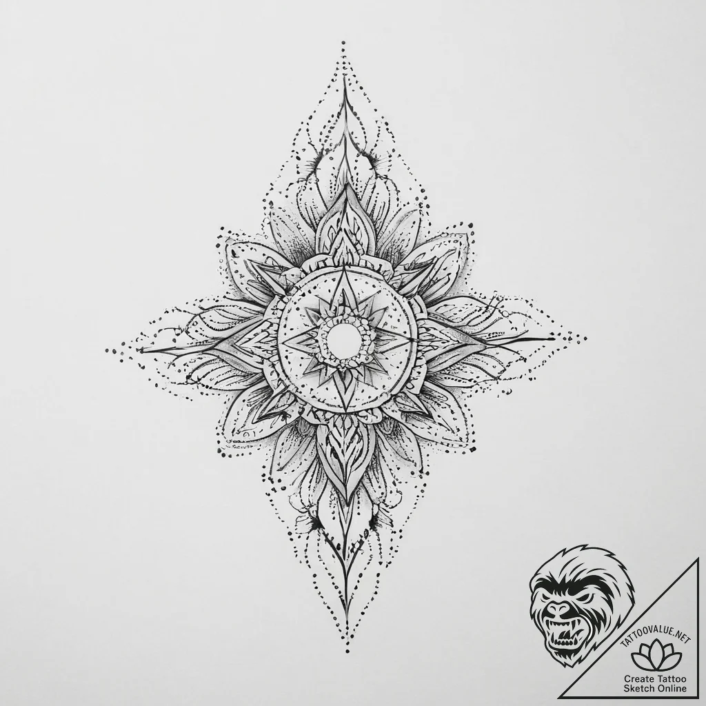 Tattoo sketch mystical essence, tattoo drawin... - tattoo sketch (№1756614572_0, 31.08.2025 04:29) — tattoovalue.net