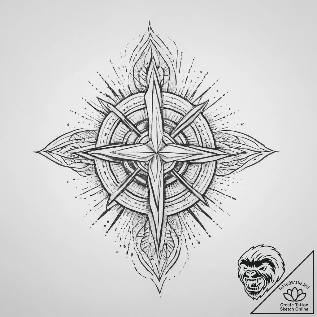 Tattoo sketch cosmic essence, concept art for... - tattoo sketch (№1756617760_0, 31.08.2025 05:22) — tattoovalue.net