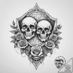 Tattoo sketch shield, ink illustration for ta… – tattoo sketch (№1756618959_0, 31.08.2025 05:42) — tattoovalue.net