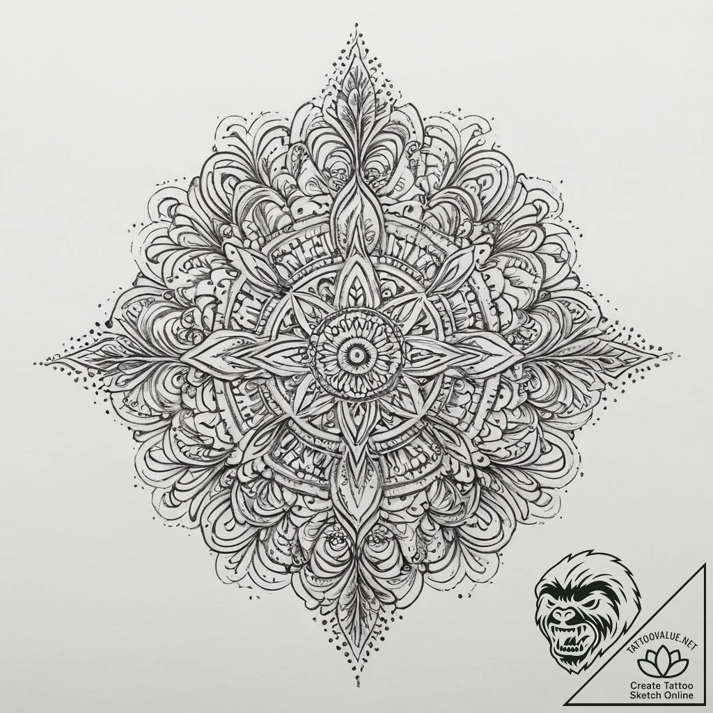 Tattoo sketch spiritual portrayal, tattoo ske... - tattoo sketch (№1756619762_0, 31.08.2025 05:56) — tattoovalue.net