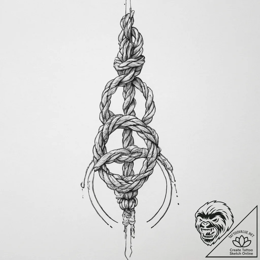 Tattoo sketch rope - tattoo sketch (№1756620983_0, 31.08.2025 06:16) — tattoovalue.net