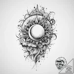 Tattoo sketch cosmic spring, artistic tattoo… – tattoo sketch (№1756621779_0, 31.08.2025 06:29) — tattoovalue.net