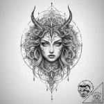 Tattoo sketch mystical entity – tattoo sketch (№1756622385_0, 31.08.2025 06:39) — tattoovalue.net