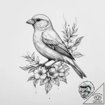 Tattoo sketch canary – tattoo sketch (№1756622987_0, 31.08.2025 06:49) — tattoovalue.net