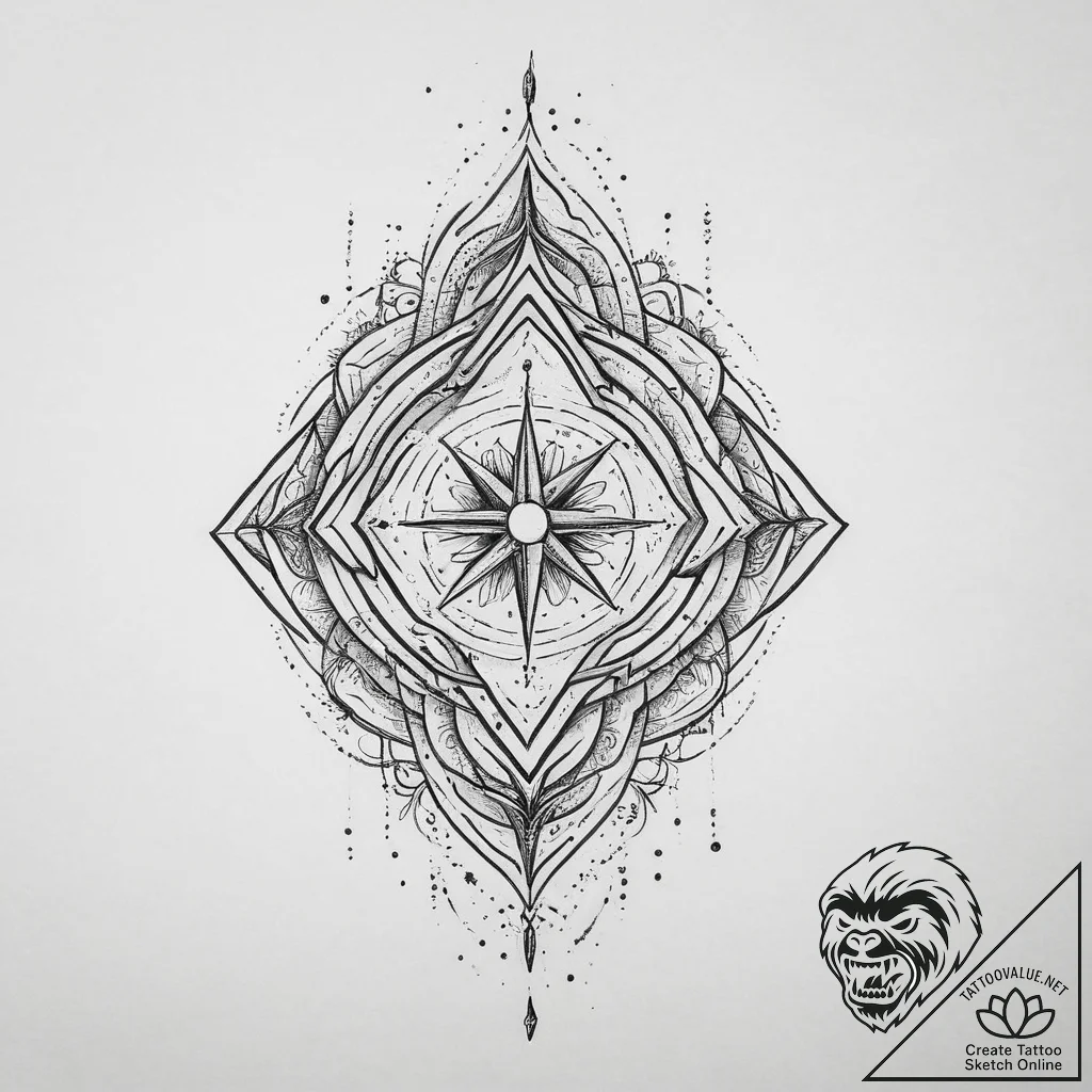 Tattoo sketch cosmic being, ink illustration... - tattoo sketch (№1756623185_0, 31.08.2025 06:53) — tattoovalue.net