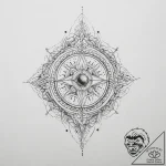 Tattoo sketch cosmic presence, tattoo line ar… – tattoo sketch (№1756624590_0, 31.08.2025 07:16) — tattoovalue.net