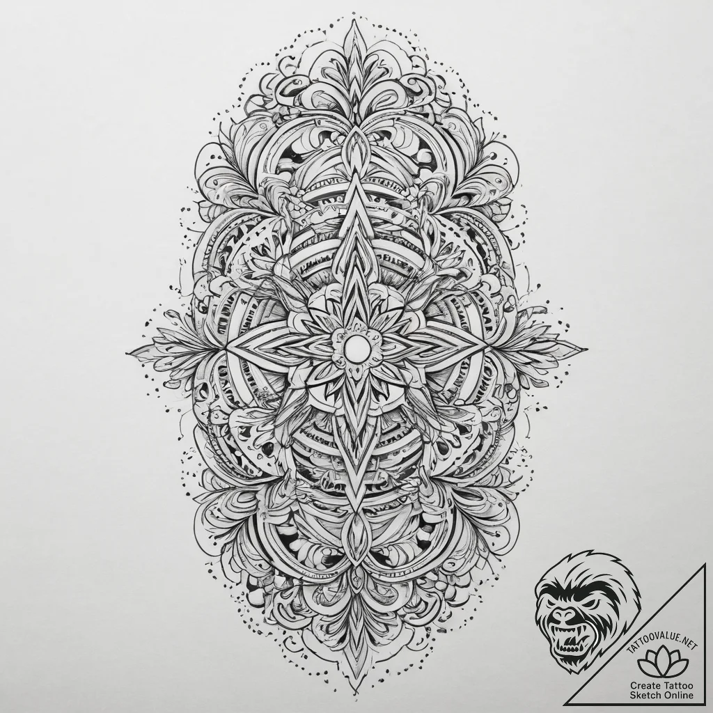 Tattoo sketch cosmic source, artistic tattoo... - tattoo sketch (№1756626996_0, 31.08.2025 07:56) — tattoovalue.net