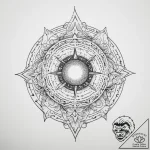Tattoo sketch cosmic portrayal – tattoo sketch (№1756627407_0, 31.08.2025 08:03) — tattoovalue.net